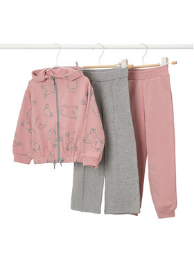 Mayoral Mayoral 2 pár melegítő nadrág és felső szett 4895 Rózsaszín Regular Fit