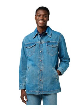 Wrangler Wrangler Kurtka jeansowa WRANGE JACKET Niebieski Relaxed Fit