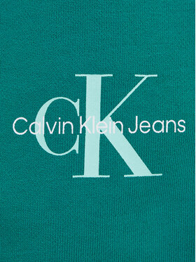 Calvin Klein Jeans Spodnji Del Trenirke Monogram Logo IU0IU00285 Zelena Regular Fit