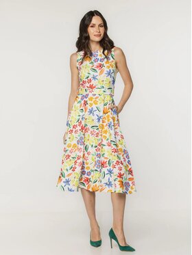Willsoor Willsoor Sukienka koktajlowa 67983 Biały A-Line Fit