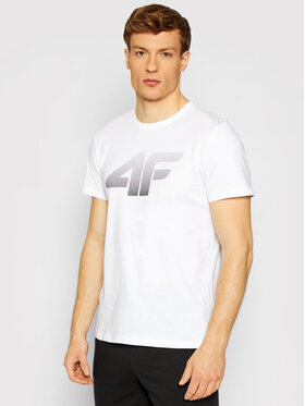 4F 4F T-Shirt NOSH4-TSM004 Biały Regular Fit
