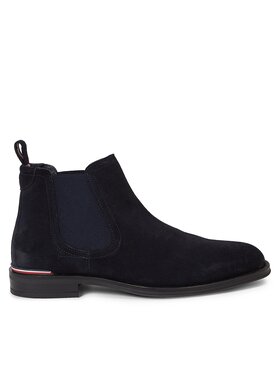 Tommy Hilfiger Tommy Hilfiger Sztyblety Core Rwb Hilfiger Suede Chelsea FM0FM04757 Niebieski