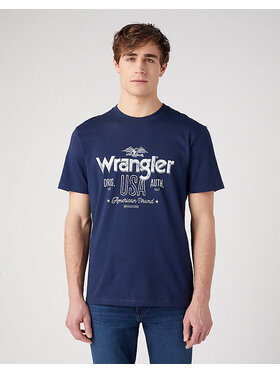 Wrangler Wrangler T-shirt AMERICANA Viola Regular Fit