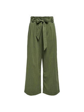 ONLY ONLY Pantaloni da donna Onlmarsa Solid Paperbag Wvn Noos Verde Palazzo Fit