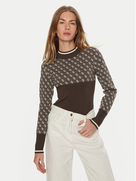 Guess Guess Πουλόβερ Lise W3BR81 Z37K0 Καφέ Regular Fit
