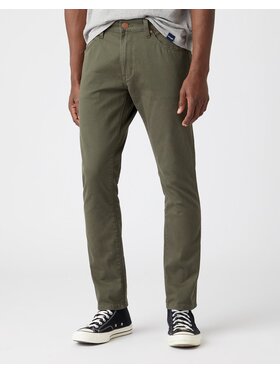 Wrangler Wrangler Spodnie materiałowe LARSTON Zielony Slim Fit