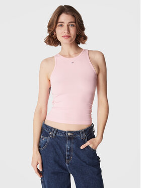 Tommy Jeans Tommy Jeans Top Essential DW0DW14875 Rosa Slim Fit
