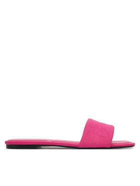 Calvin Klein Calvin Klein Klapki Square Flat Sndl Canvas Hw HW0HW03129 Różowy