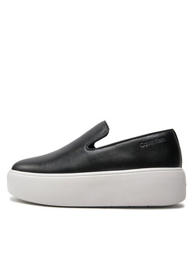 Calvin Klein Tenis Superge FLATFORM CUPSOLE SLIP ON LTH HW0HW01893 Črna