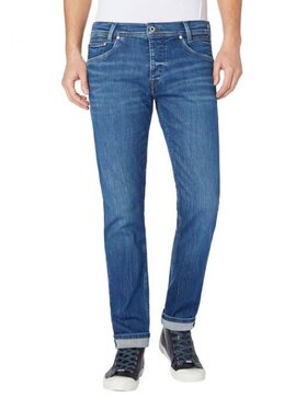Pepe Jeans Pepe Jeans Kalhoty z materiálu PM200029GM42 Tmavomodrá Regular Fit