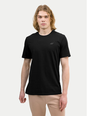 4F 4F T-Shirt 4FWSS24TTSHM1154 Černá Regular Fit