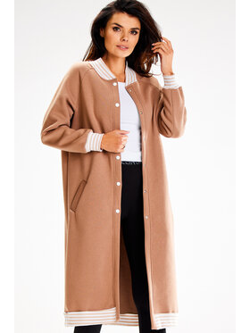 Awama Awama Bluza A612 Beżowy Basic Fit