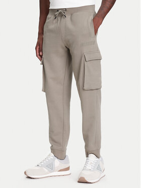 Guess Guess Teplákové nohavice Z4YB08 KAIJ1 Kaki Regular Fit