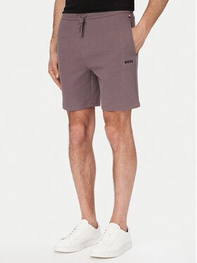 BOSS BOSS Pantaloni scurți sport Waffle 50535884 Violet Regular Fit