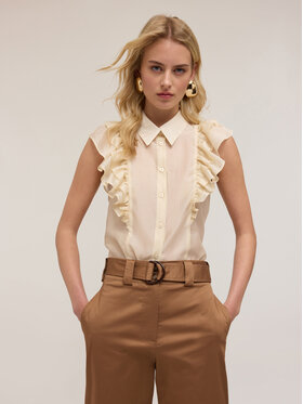 Motivi Motivi Koszula 5082Q000880N002 Écru Regular Fit