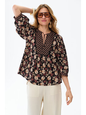 blue shadow blue shadow Bluzka Fani Czarny Regular Fit