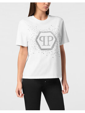 PHILIPP PLEIN PHILIPP PLEIN Tričko 23595 Biela Over Fit