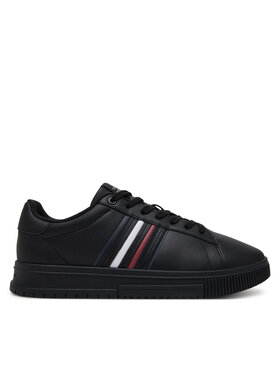 Tommy Hilfiger Tommy Hilfiger Sneakersy Modern Cupsole Stripes Lth FM0FM05406 Czarny