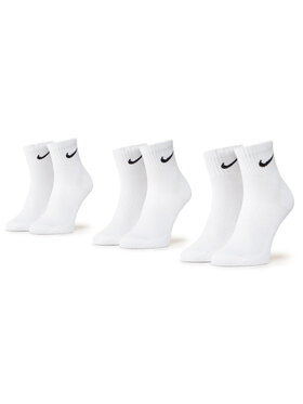 Nike Nike Set di 3 paia di calzini lunghi unisex SX7667 100 Bianco