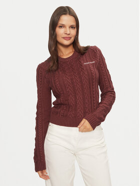 Guess Jeans Guess Jeans Džemperis W4BR13 Z3HN2 Bordo Regular Fit