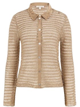 Guess Guess Πουκάμισο LS BUTTON FRONT BELLA TOP Χρυσό Slim Fit