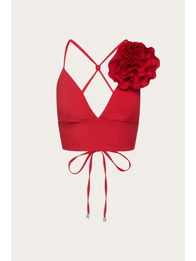 Chérir Paris Chérir Paris Bluzka z różą 3D Czerwony Regular Fit