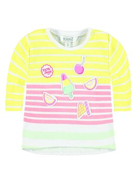 Kanz Kanz Bluzka 1632223-0009 Żółty Basic Fit