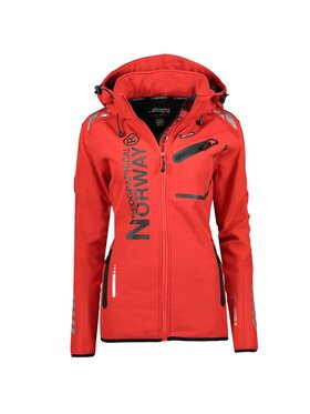 Geographical Norway Geographical Norway Kurtka softshell WY2679F/GN-RED / BLACK Czerwony Regular Fit