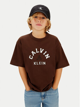Calvin Klein Jeans Calvin Klein Jeans Póló Varsity Graphic IB0IB02637 Barna Regular Fit