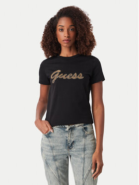 Guess Guess T-Shirt W6YI29 K4348 Czarny Regular Fit