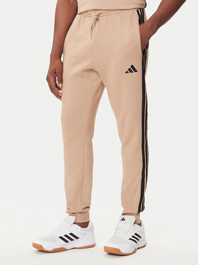 adidas adidas Spodnie dresowe Essentials 3-Stripes JX0712 Beżowy Regular Fit