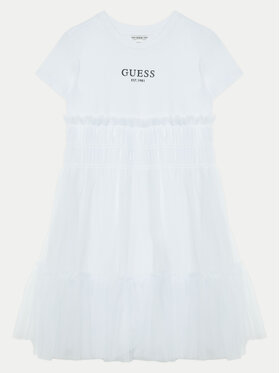 Guess Guess Φόρεμα κομψό J5RK18 K6YW0 Λευκό Regular Fit