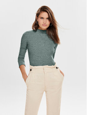 ONLY ONLY Bluzka Emma 15180040 Zielony Slim Fit