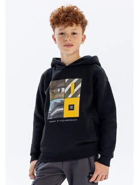 minoti minoti Bluza 19fleece70 Czarny Regular Fit