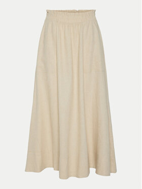 YAS YAS Maxi sukňa Flaxy 26036370 Béžová Regular Fit