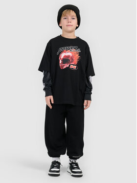 4F 4F Spodnie dresowe ESPORTS RACING Czarny Loose Fit