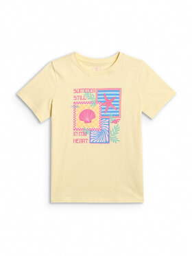 4F 4F T-Shirt SUMMER SPLASH Żółty jasny Regular Fit