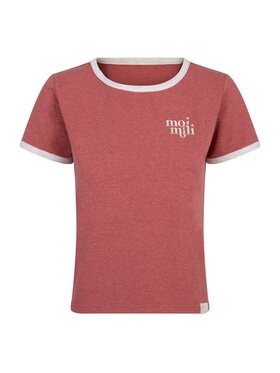 Moi Mili Moi Mili Bluzka Maroon Różowy Basic Fit