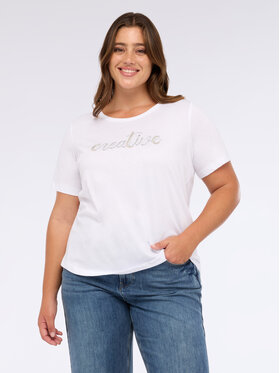 Fiorella Rubino Fiorella Rubino T-Shirt G02CL008838N011 Biały Regular Fit