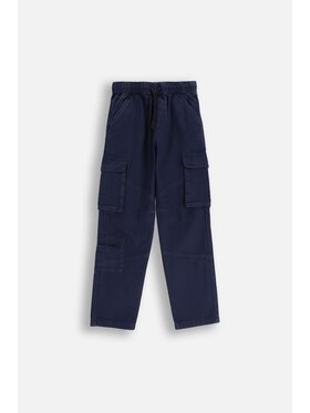 Coccodrillo Coccodrillo Kalhoty z materiálu ZC5119101CBJ-015 Tmavomodrá Regular Fit