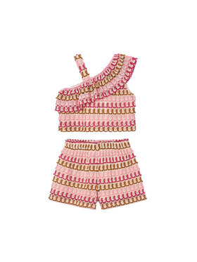 Mayoral Mayoral Σετ τοπ και υφασμάτινο σορτς 3225 Έγχρωμο Regular Fit