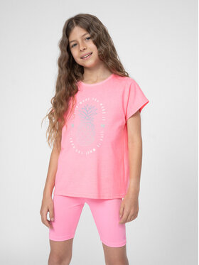 4F 4F Футболка 4FJSS23TTSHF398 Рожевий Regular Fit
