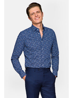 Lancerto Lancerto Koszula Polly KO051221000037 Granatowy Slim Fit