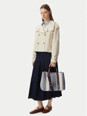 Tommy Hilfiger Tommy Hilfiger Ročna torba Th City Satchel Jacquard AW0AW18733 Modra