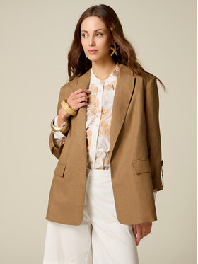 Oltre Oltre Giacca da abito R008R002482N0F2 Crema Baggy Fit