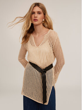 Motivi Motivi Cardigan M2236001159N011 Écru Regular Fit