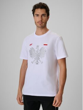 4F 4F T-Shirt 4FRSS26TTSHM4438-10S Bílá Regular Fit