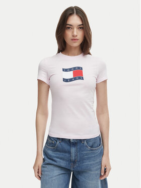 Tommy Jeans Tommy Jeans T-Shirt DW0DW22781 Růžová Regular Fit