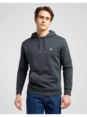 Lee Lee Bluza PLAIN HOODIE Czarny Regular Fit