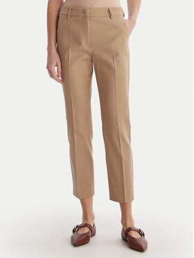 Weekend Max Mara Weekend Max Mara Kalhoty z materiálu Vite 2615131031 Béžová Slim Fit